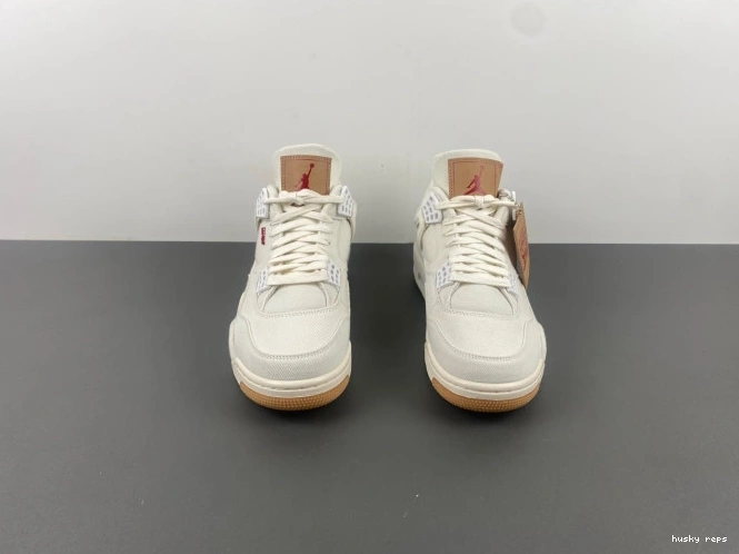 Cheap Husky Levi's AO2571-100 x 4 Air 'White' Jordan 0801